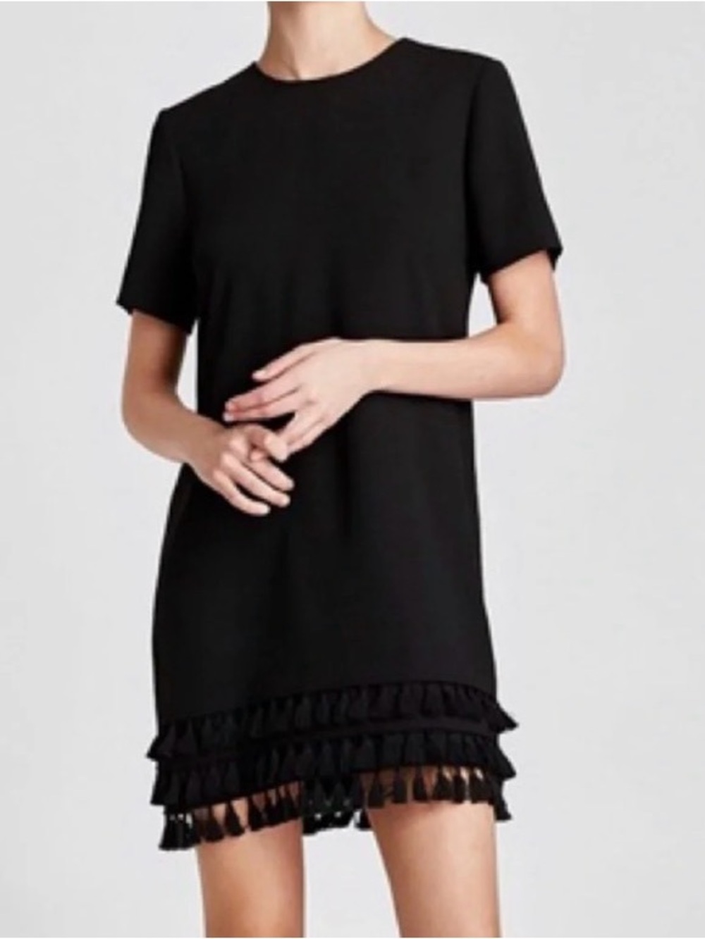 Zara Black Tassel Dress
